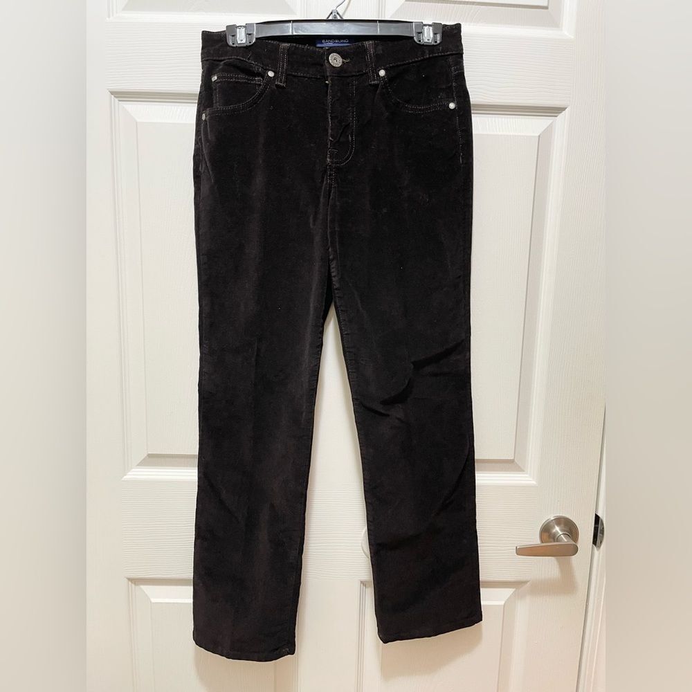 Womens Corduroy Pants Size 8P Brown Bandalino Jeans Mandie